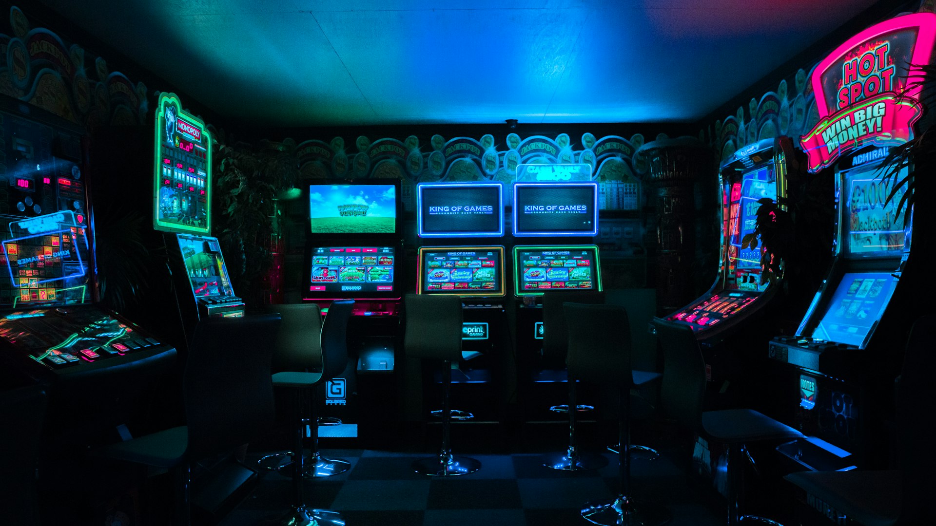 The main gaming floor at ShadowFrontierForge in Melbourne